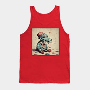 Crocodile cute retro Tank Top